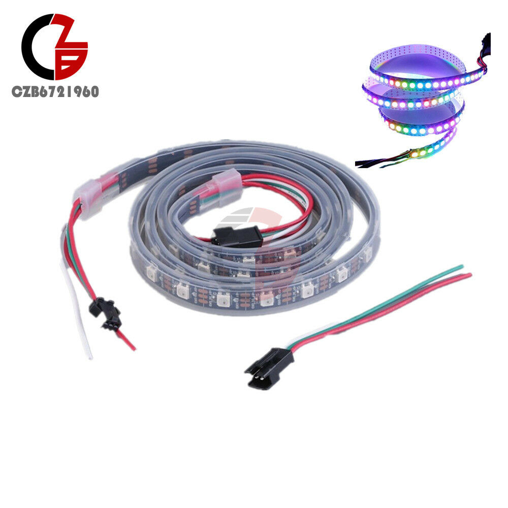 5050 RGB LED Strip WS2812B 1M 60 Leds 60LED Individual Addressable 5V  PCB Black