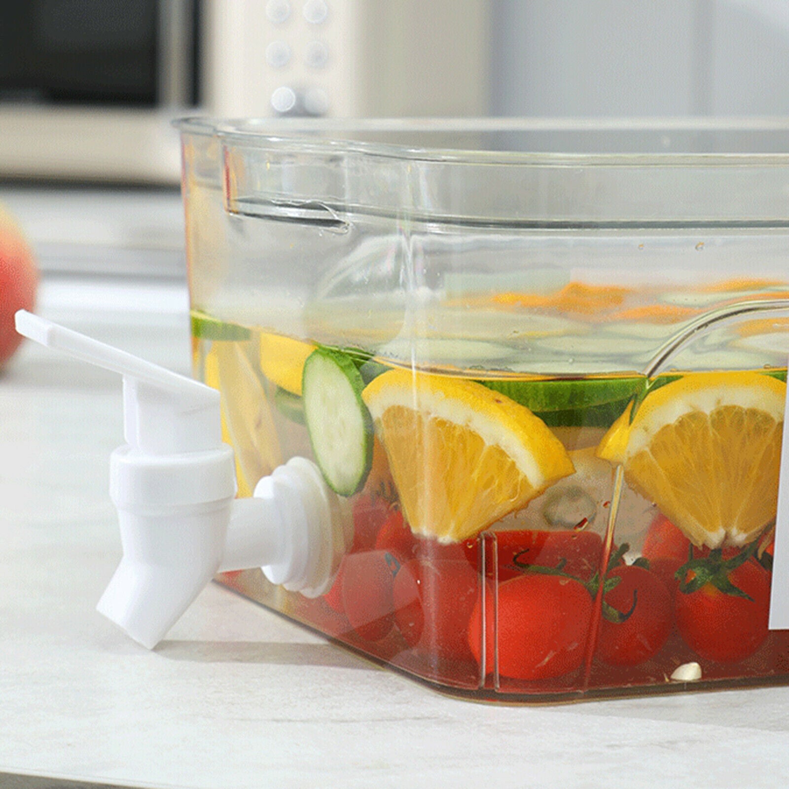 Water jug container plastic bottle beverage dispenser transparent