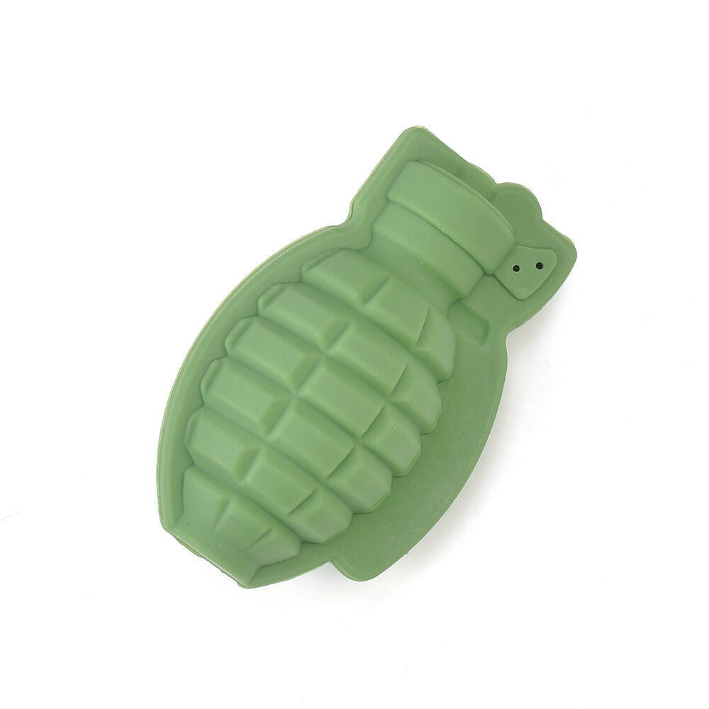 1x new Grenade Shape Silicone Ice Tray Mold Frozen Maker Ice Cube Tray Bar Mould