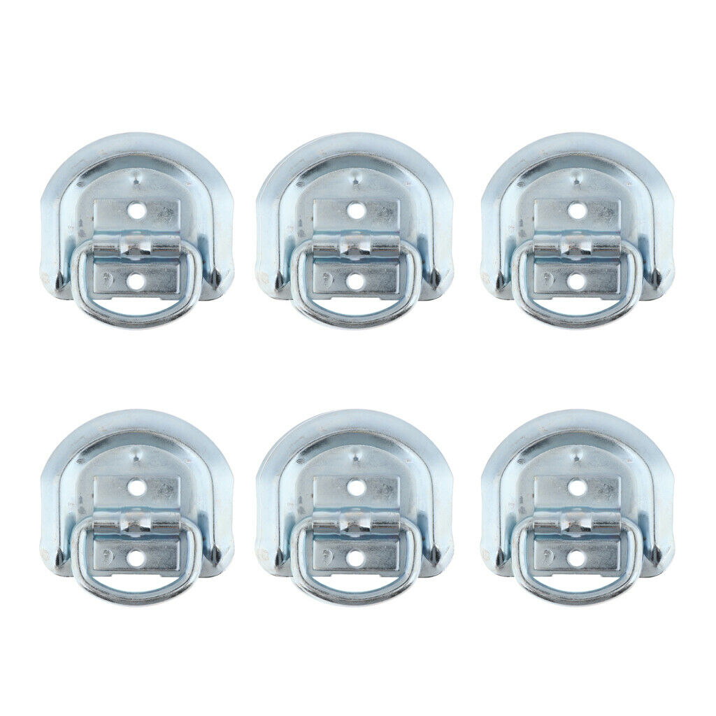 6Pcs Bolted D-Ring Down Anchor with Recessed for Truck/Flatbed Tiedowns