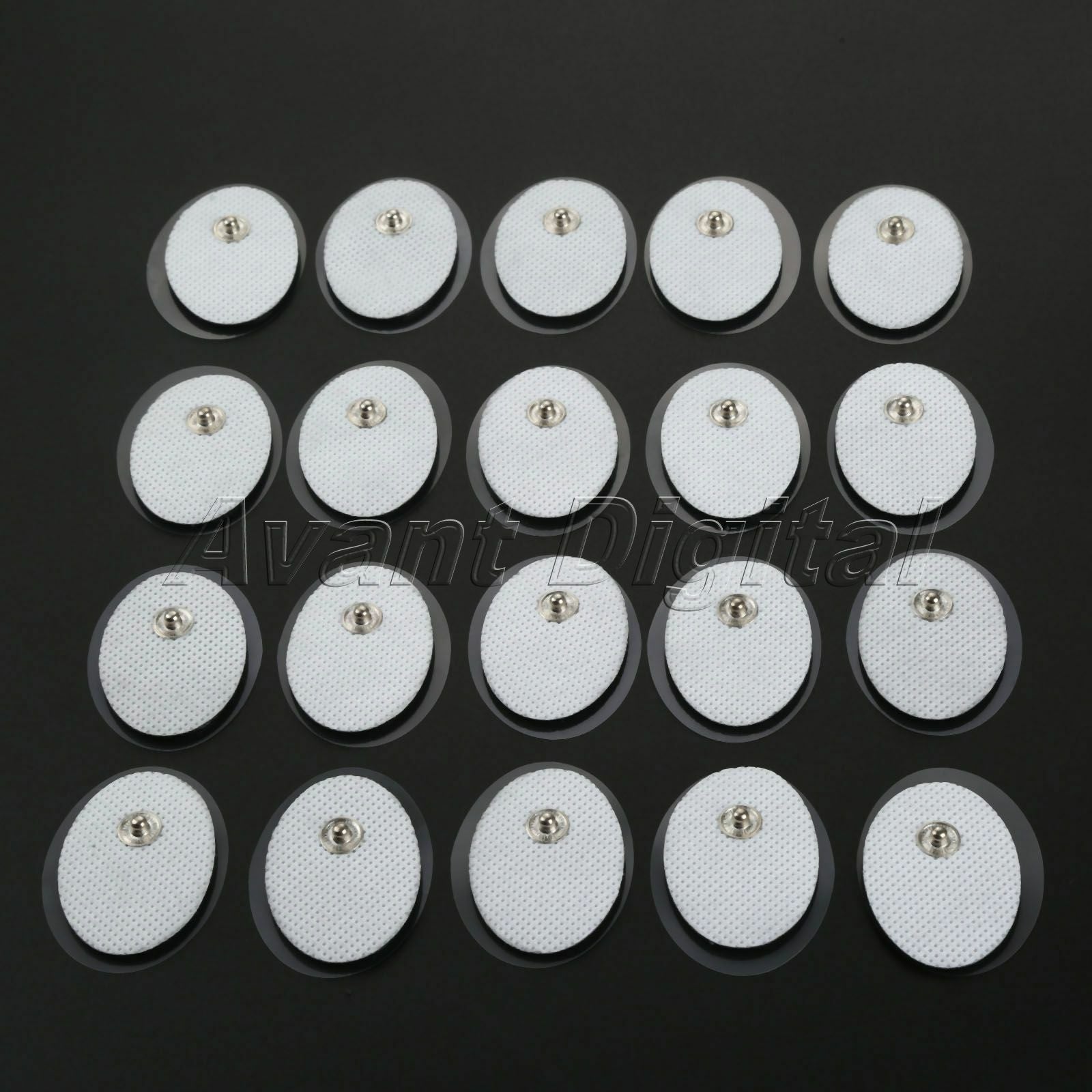20X Snap On Replacement Electrode Pads 1.7x1.18" For Massager Tens Units Therapy