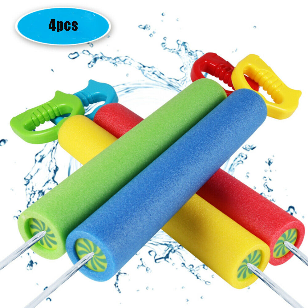 4pcs Water Guns for Kids Foam Water Blaster Squirt Guns Outdoor Play Game Toys