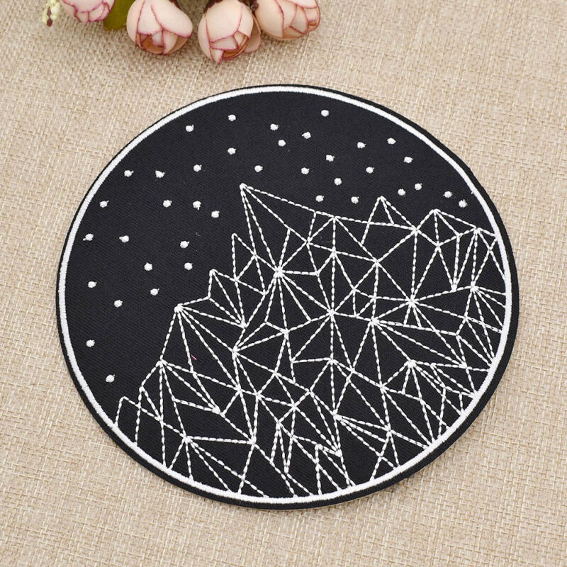 Patch Embroidery Iron On Big Hat Fabric Applique Handmade Craft DIY Badge 1 Pc
