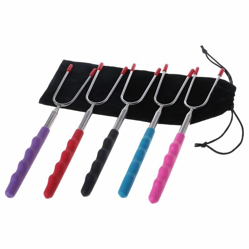 1PC Telescoping BBQ Marshmallow Roasting Sticks Smores Skewers Hot Dog Fork