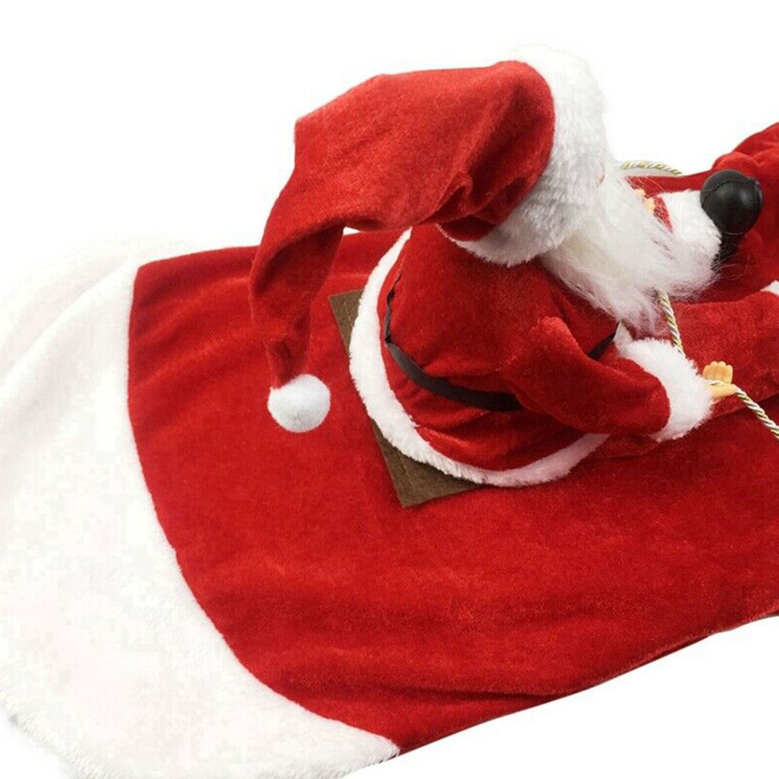 Christmas Santa Claus Pet Dog Fancy Dress Jacket Coat Costume Outfit Clothes XXL