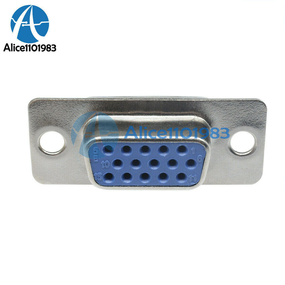 5PCS Connector DB15 DB-15 15pin Female Jack VGA Socket for LCD Monitor