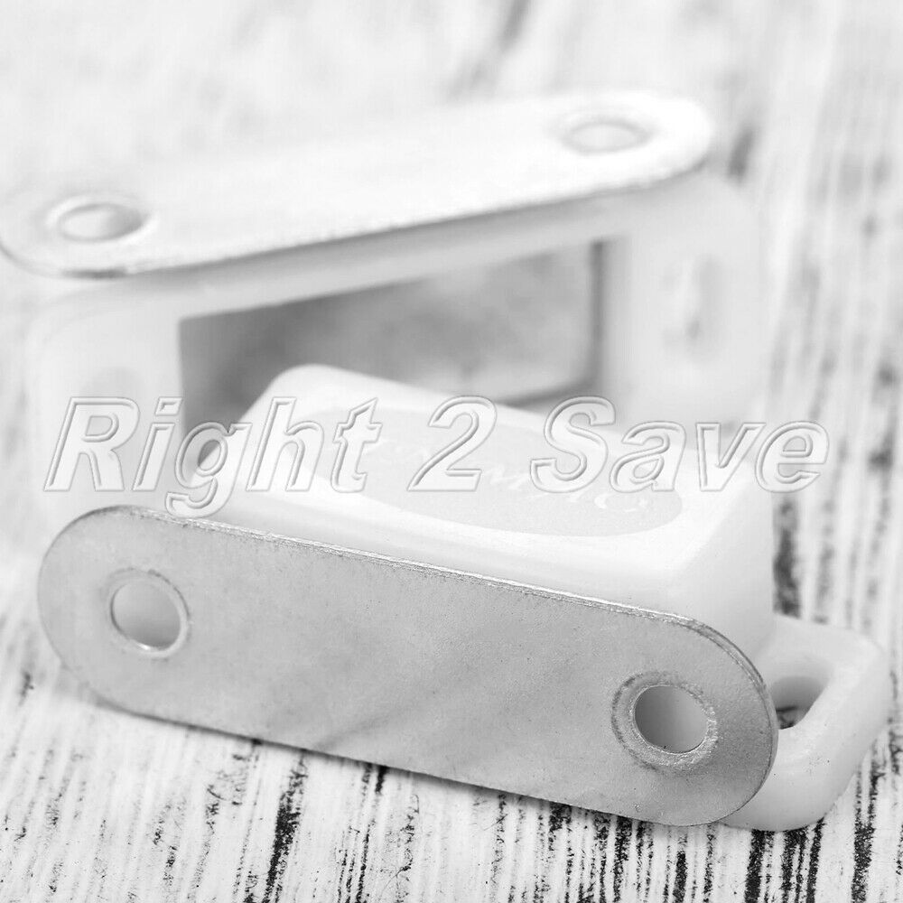 4pcs White Magnetic Door Catches Kitchen Cupboard Wardrobe Cabinet Latch Catch