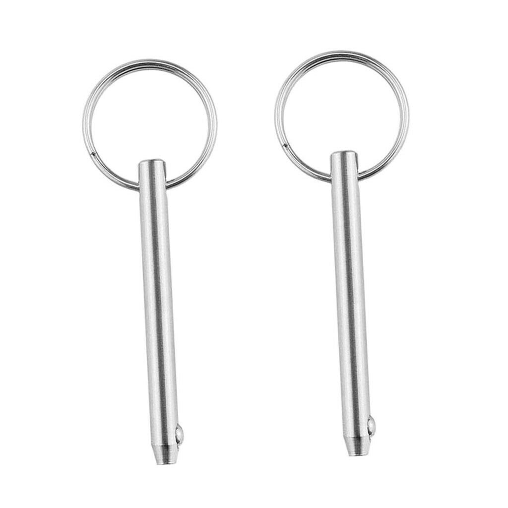 2 Pieces 316 Stainless Steel Boat Top Deck Hinge Quick Release Pin 5x76mm