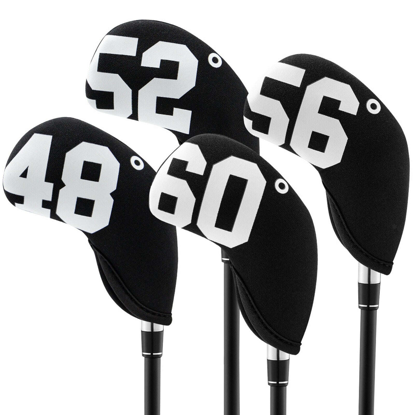 4pcs Golf Iron Headcover Non-slip Protector Transport Wrap Accessories
