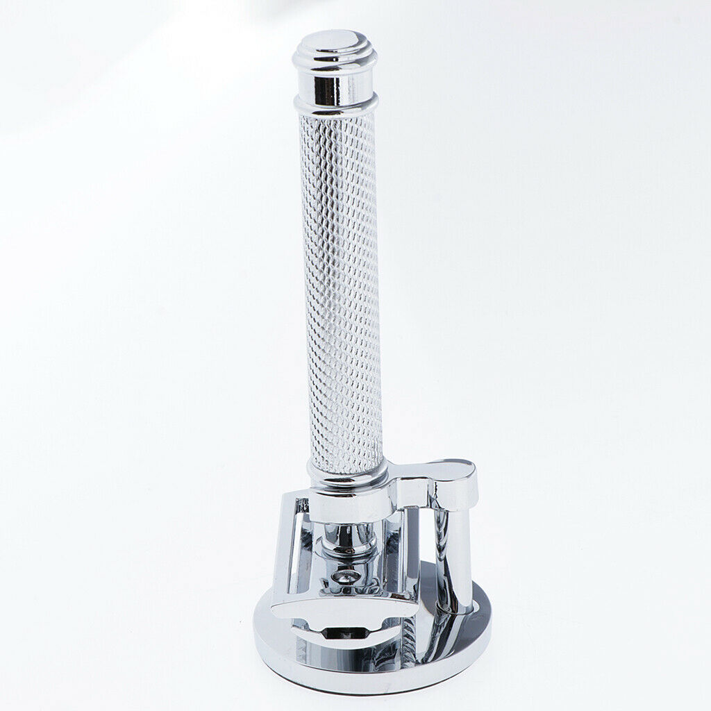 Stably Stainless Steel Mens Shaving Safety Razor Stand Holder Base Durable