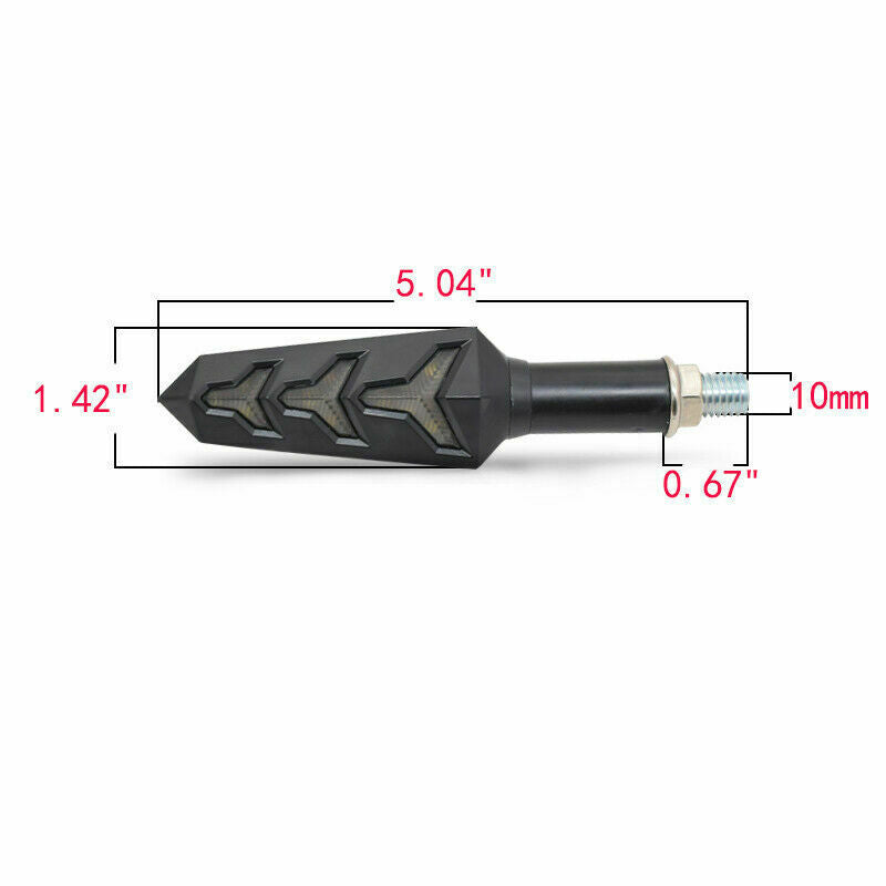 4 x Motorcycle LED Turn Signals Blinker Light For Kawasaki Ninja 250R Z300 Z250