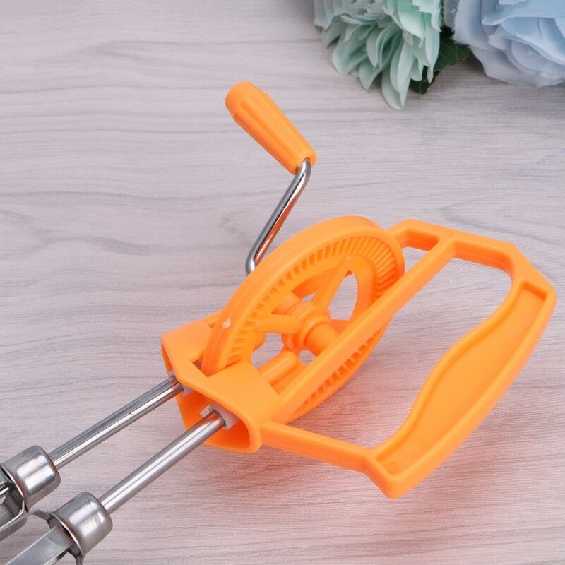 Stainless Steel Rotary Manual Hand Whisk Egg Beater Mixer Blender Kitchen Tools