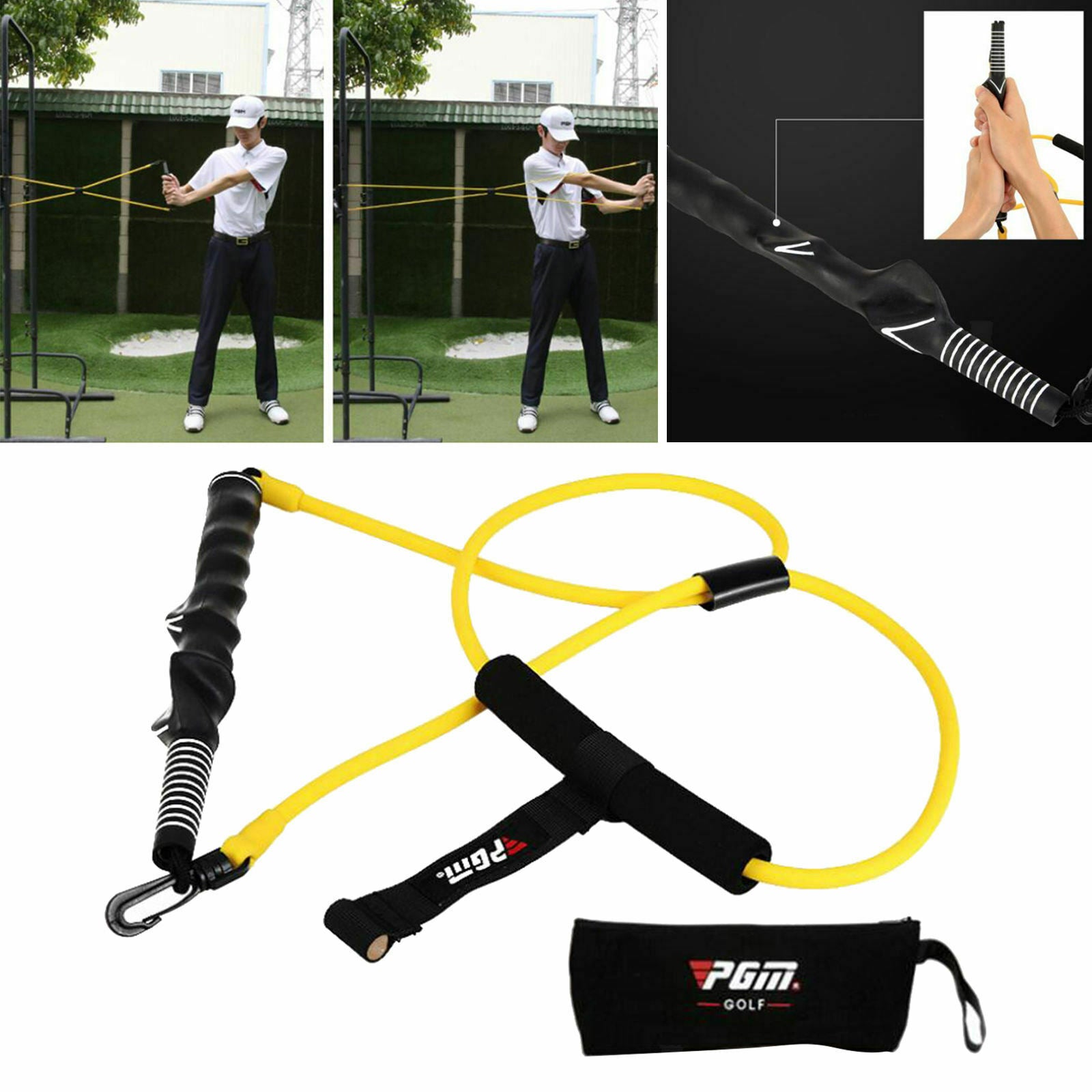 Resistance Band Grip Heavy Duty Pull Up Rope Golf Swing Training Aids For
