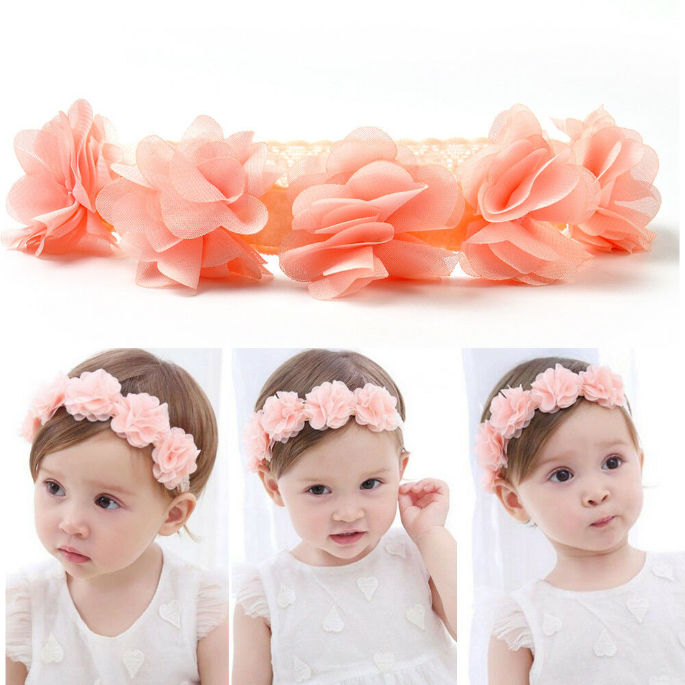 Wholesale Kids Baby Girl Lace Flower Toddler Headband Hair Band Headwear Gift