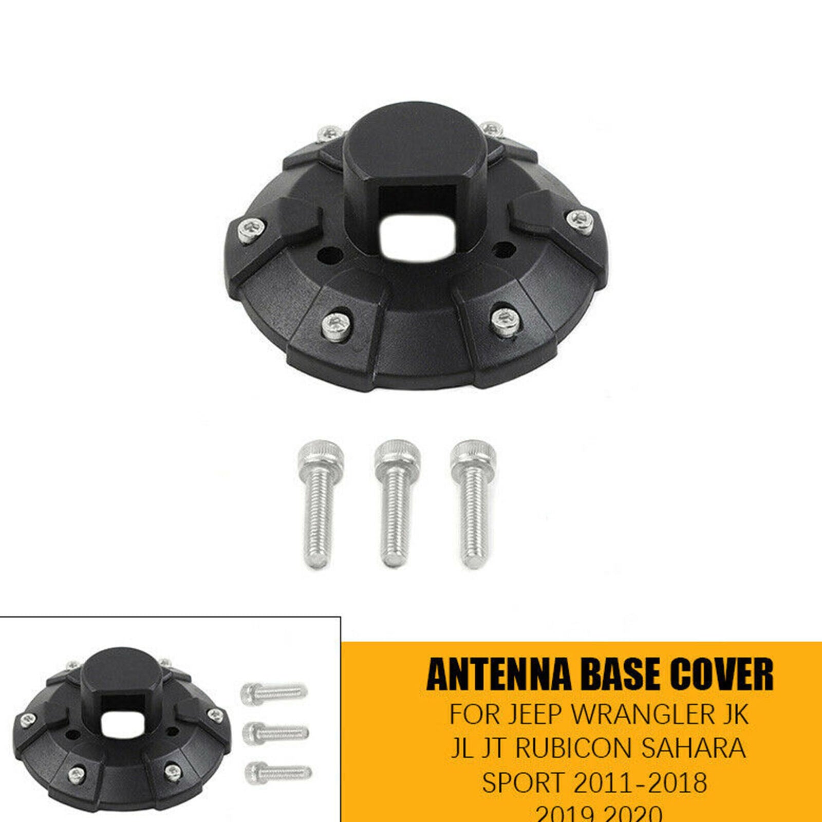Antenna Base Cover For Jeep Wrangler JK JL Rubicon Sahara Sport 2018 2019 2020