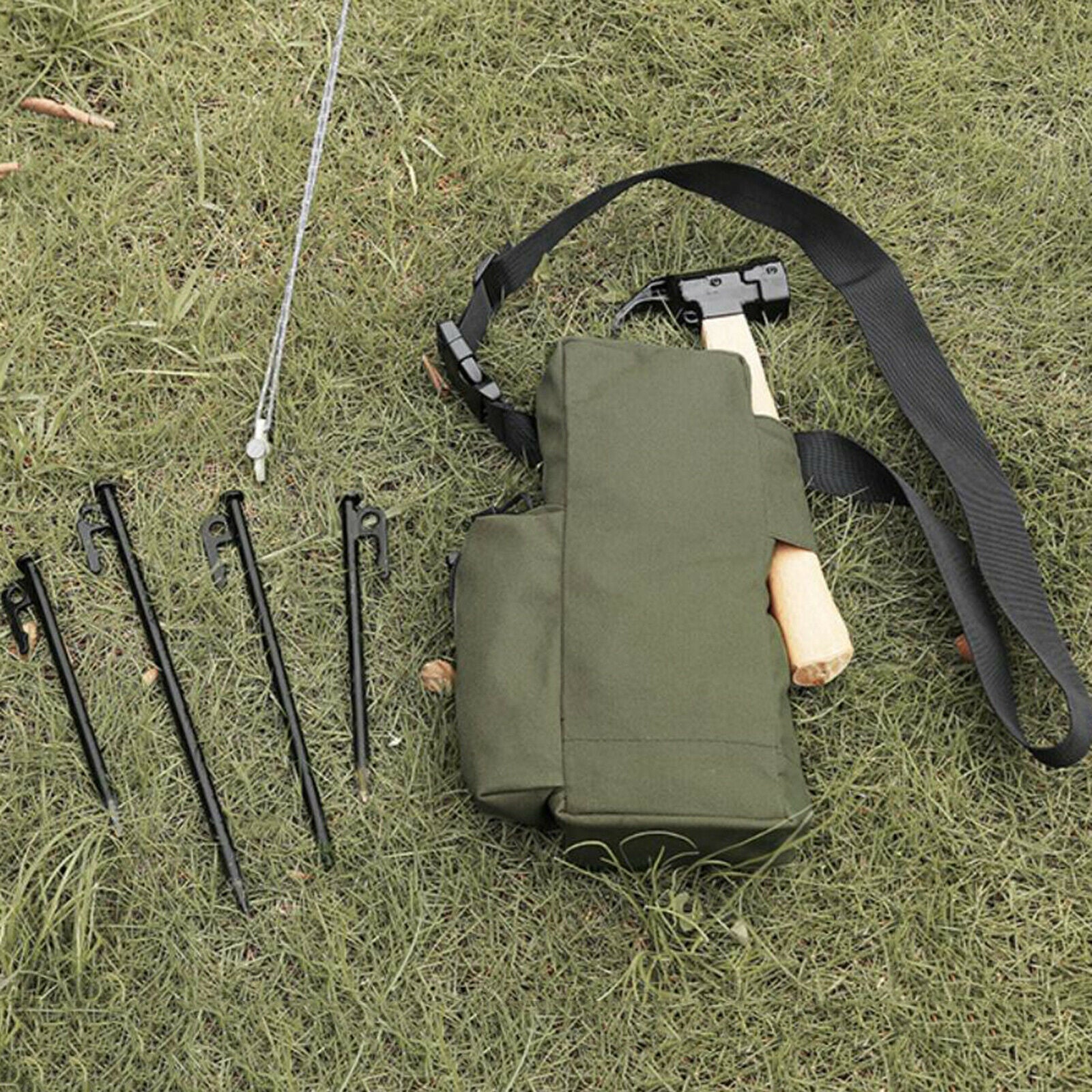 Tent Peg Storage Bag Stakes Organizer Holder Pouch Outdoor Accessories