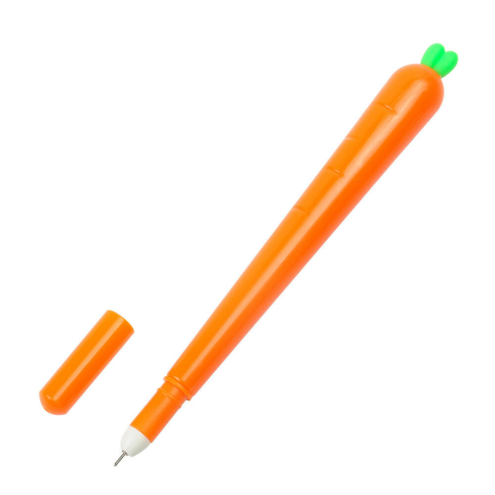 1pc Novelty Cute Carrot 0.5mm Plastic Gel Pen Office School Gift Stationery Pen