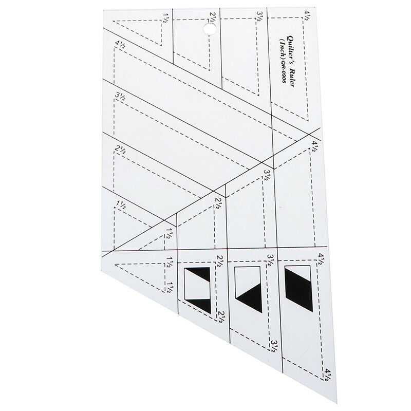 Trapezoid Quilts Plastic Ruler  WIng Patchwork Ruler Tools Tailor Craft DIY_ Qx