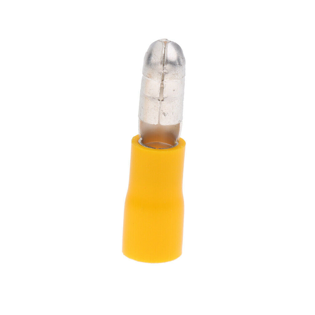 100 Pieces 12-10Gauge Insulated Wire Terminals Wire Crimp Connector Yellow