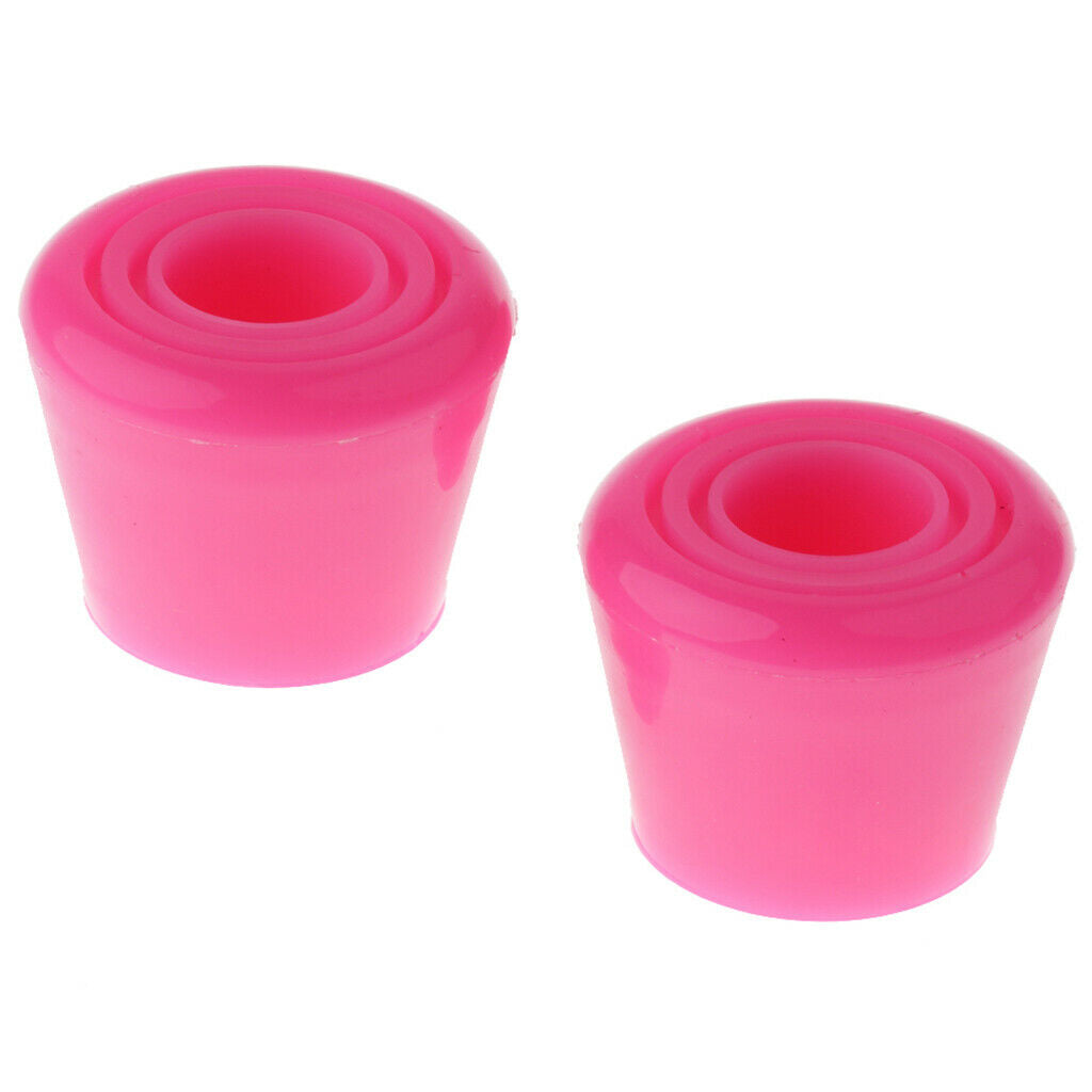 2X 2pcs PU Roller Skates Toe Stops Inline Skates Ice Skates Accessories Pink