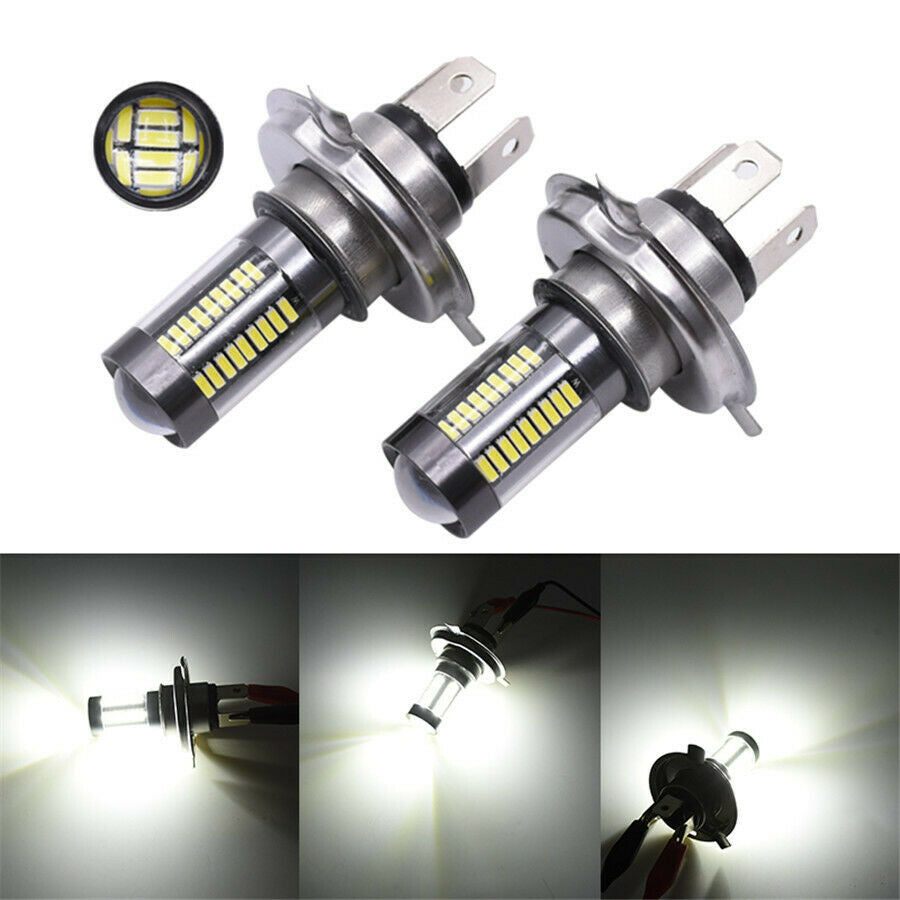 100W White H4 9003 HB2 66-LED High Power Hi/Lo Beam Headlight DRL Motorcycle Car