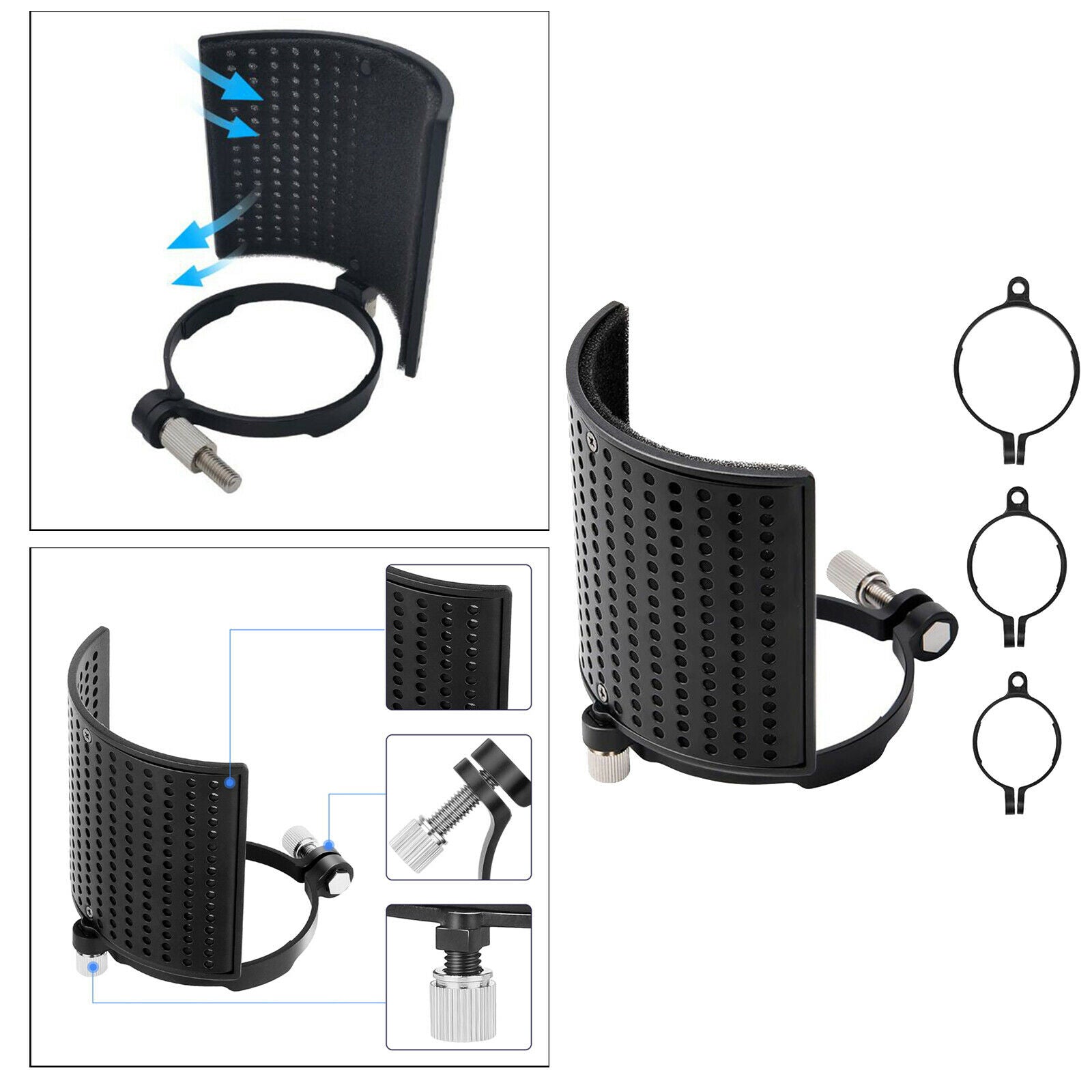 Microphone   Filter For Blue Yeti and Any Other Microphone Wind   Screens