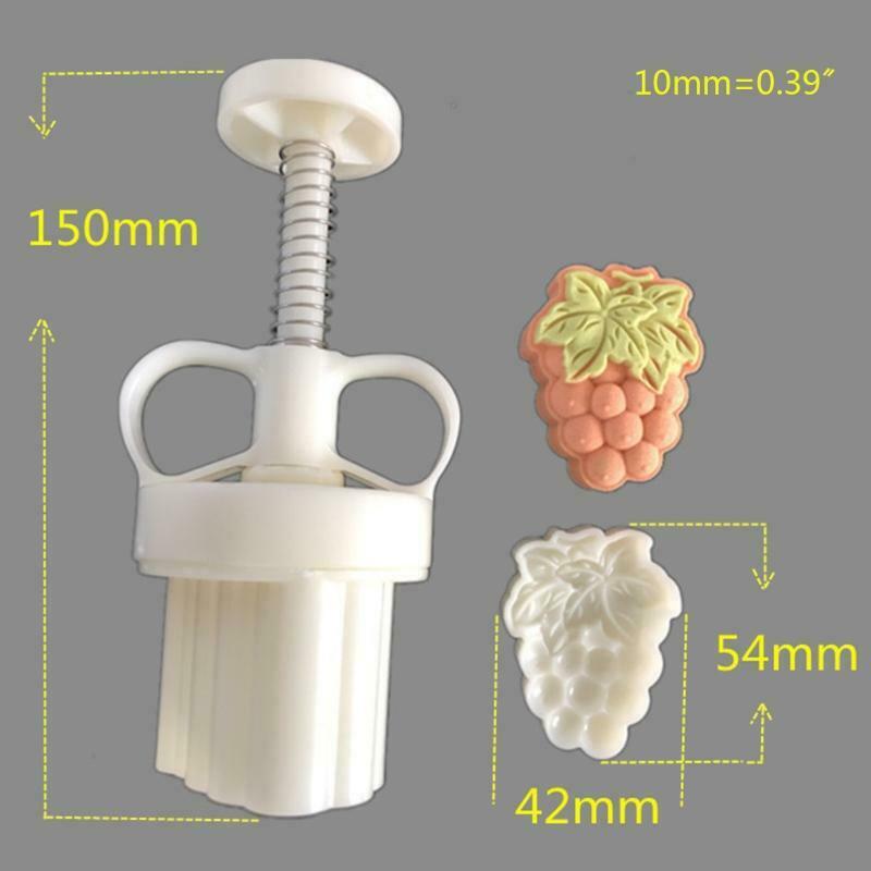 Mooncake Mold 50g Hand Press Cookie Stamps Cookie Cutter Pastry Tool Plastic
