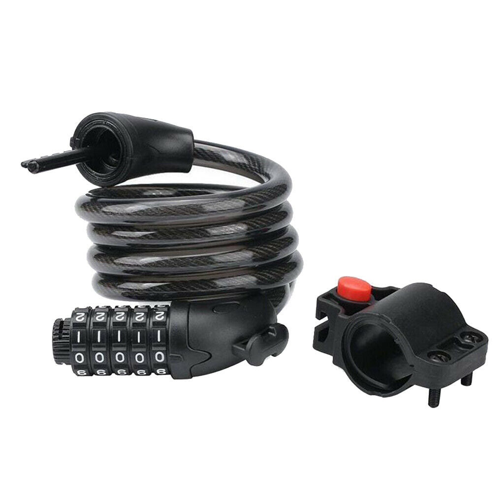 Bike Lock Cable Bike Cable Basic Self Coiling Resettable Combination Cable Bike