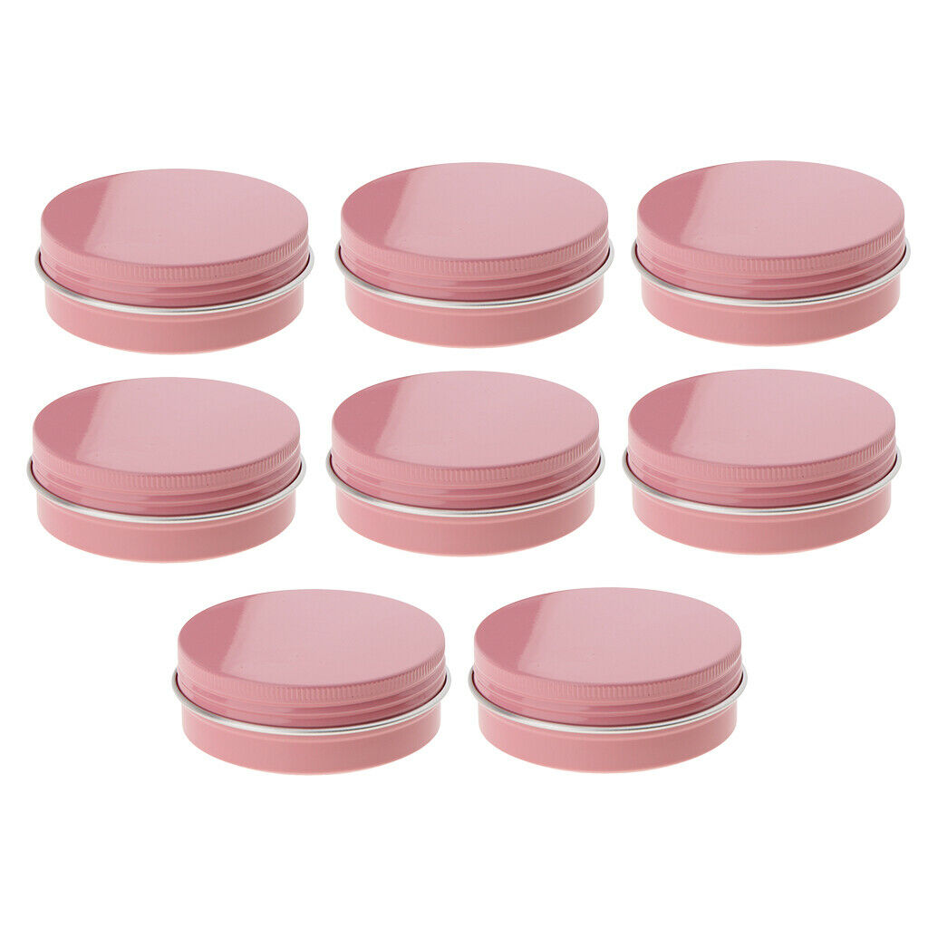 Aluminum Art Cosmetic Make Up Pot Lip Jar Travels Tin Container Box Screw Lid