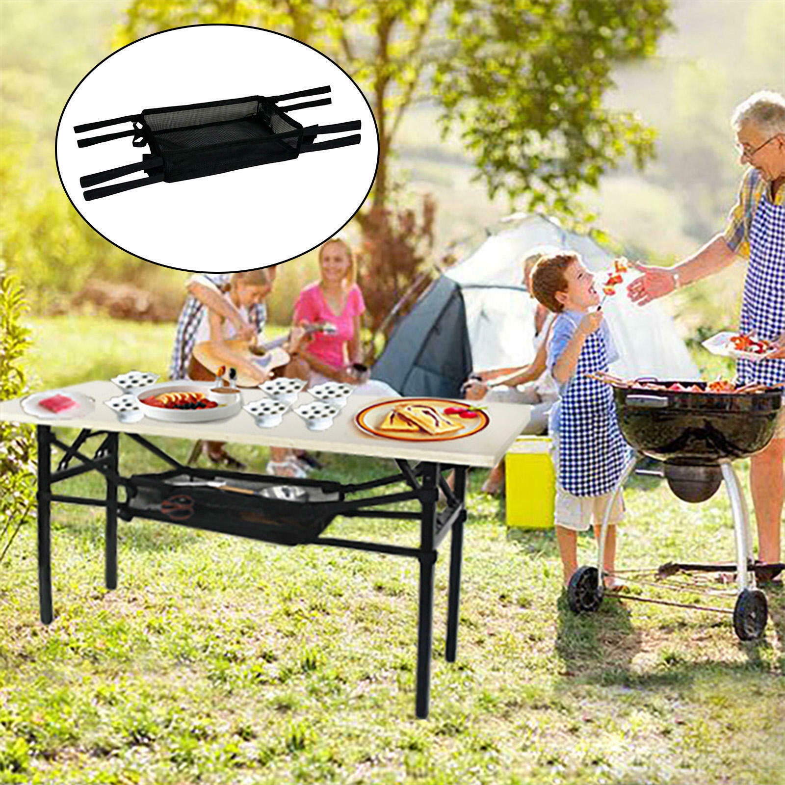 Camping Table Storage Bag Portable Hanging Tableware Organizer for Barbecue