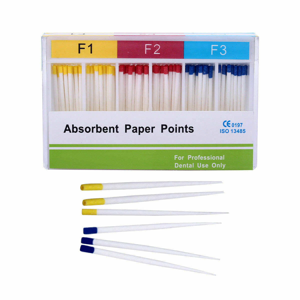 50 X Dental Endodontic Root Canal Absorbent Paper Points Materials F1 F2 F3 AZ