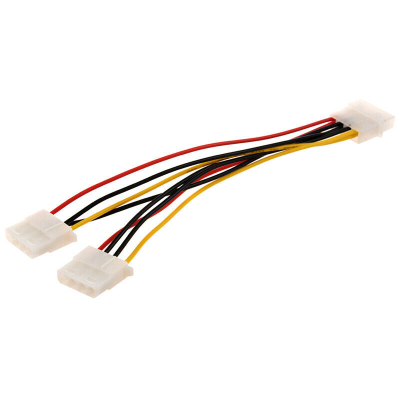 Computer Molex 4 Pin Power Supply Y Splitter Cable J1X3X3