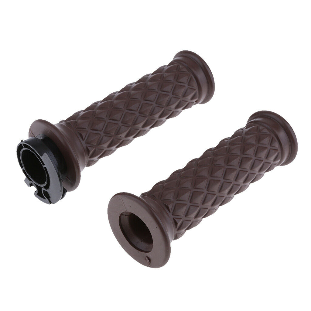 1 Pair 7/8 '' Non-Slip Motorcycle Rubber Handlebar Grip