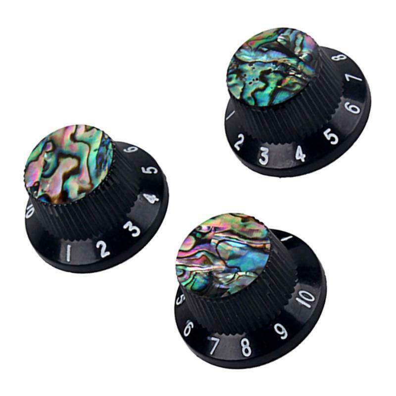 3Pcs Guitar Hat Knob for LP Guitar Accessories Parts Durable Plastic Black