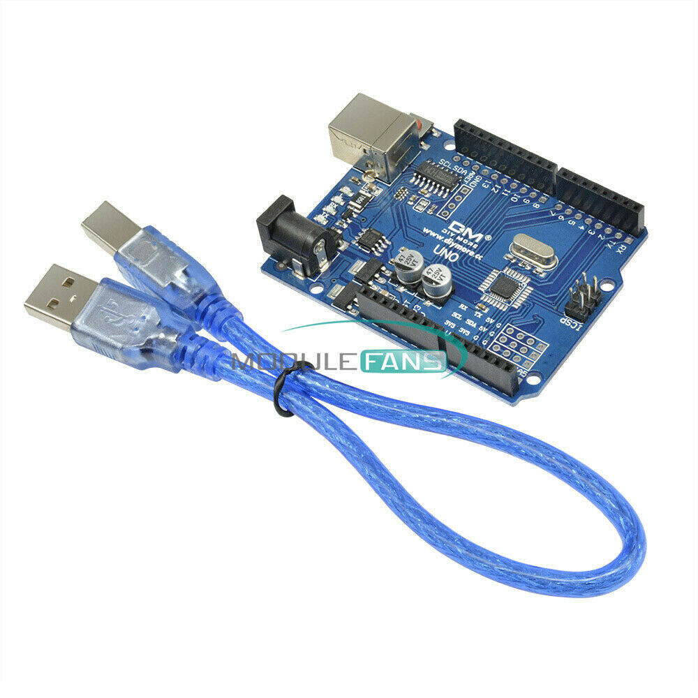 ATmega328P CH340G UNO R3 Board USB Cable +7 Gilded Pin DIY