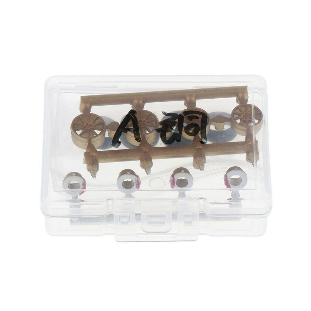 12pc 1:64 Wheels Rims Hub w/ Brake Rubber Tires for Tomica Car Kids Toys