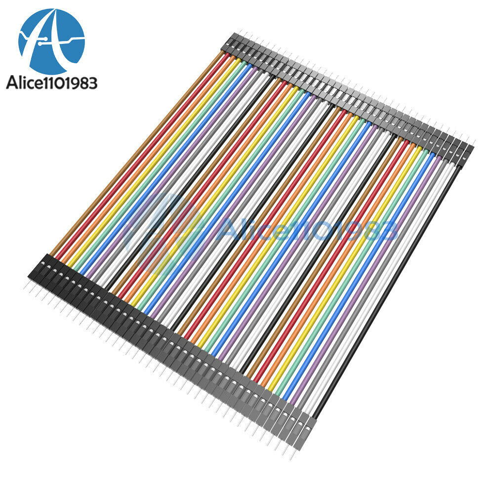 Durable 40pcs Dupont 10CM Male To Male Jumper Wire Ribbon Cable for Breadboard