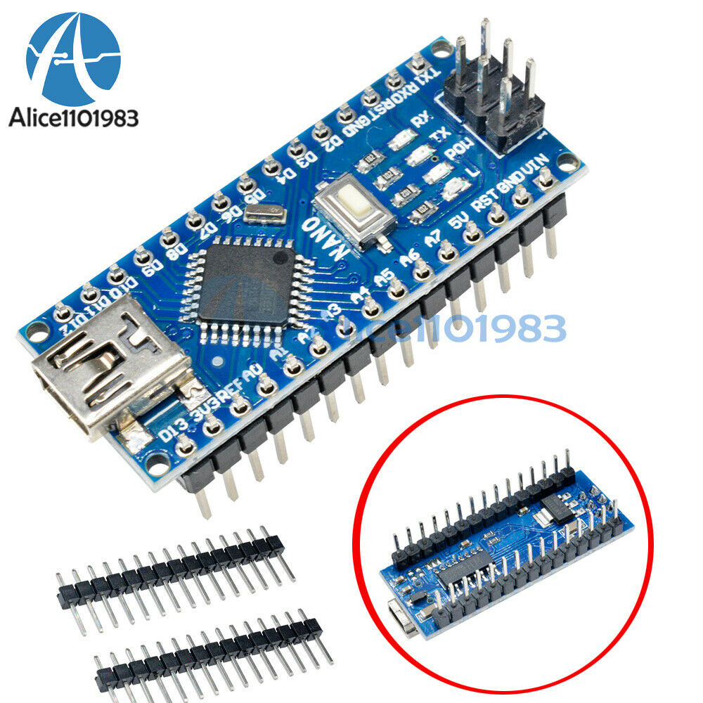 Nano V3.0 USB ATmega328P-AU Micro-Controller Kits 16MHz 5V CH340G Board Arduino