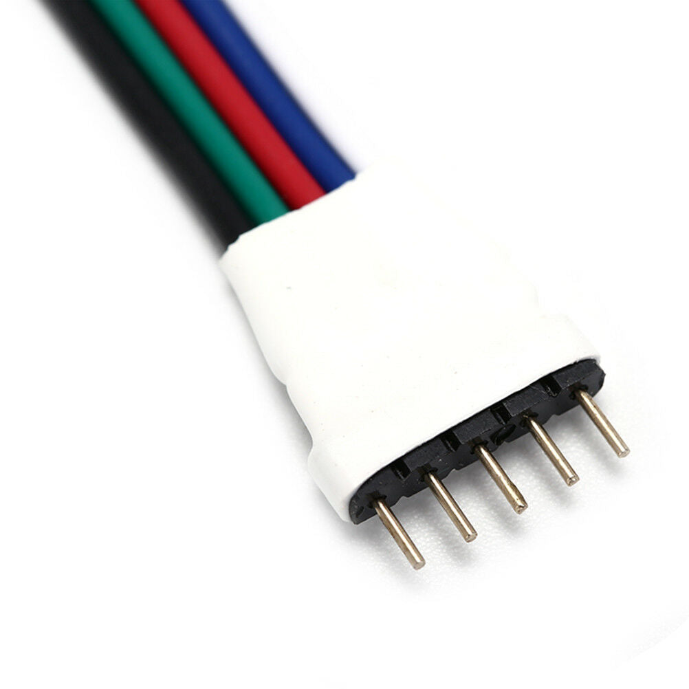 5Pcs 5Pin RGBW Connector Male With Wire Cable 5Pin LED Connector .l8