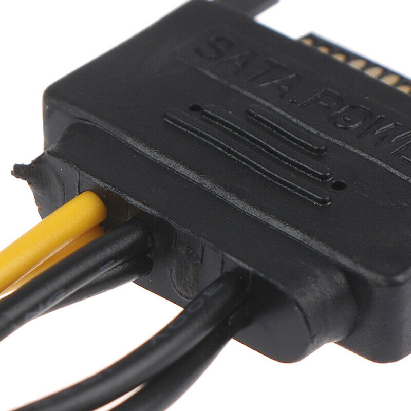 SATA Power Cable 15 Pin To 6 Pin PCI-E Sata Graphics Converter Adapter ^.l8