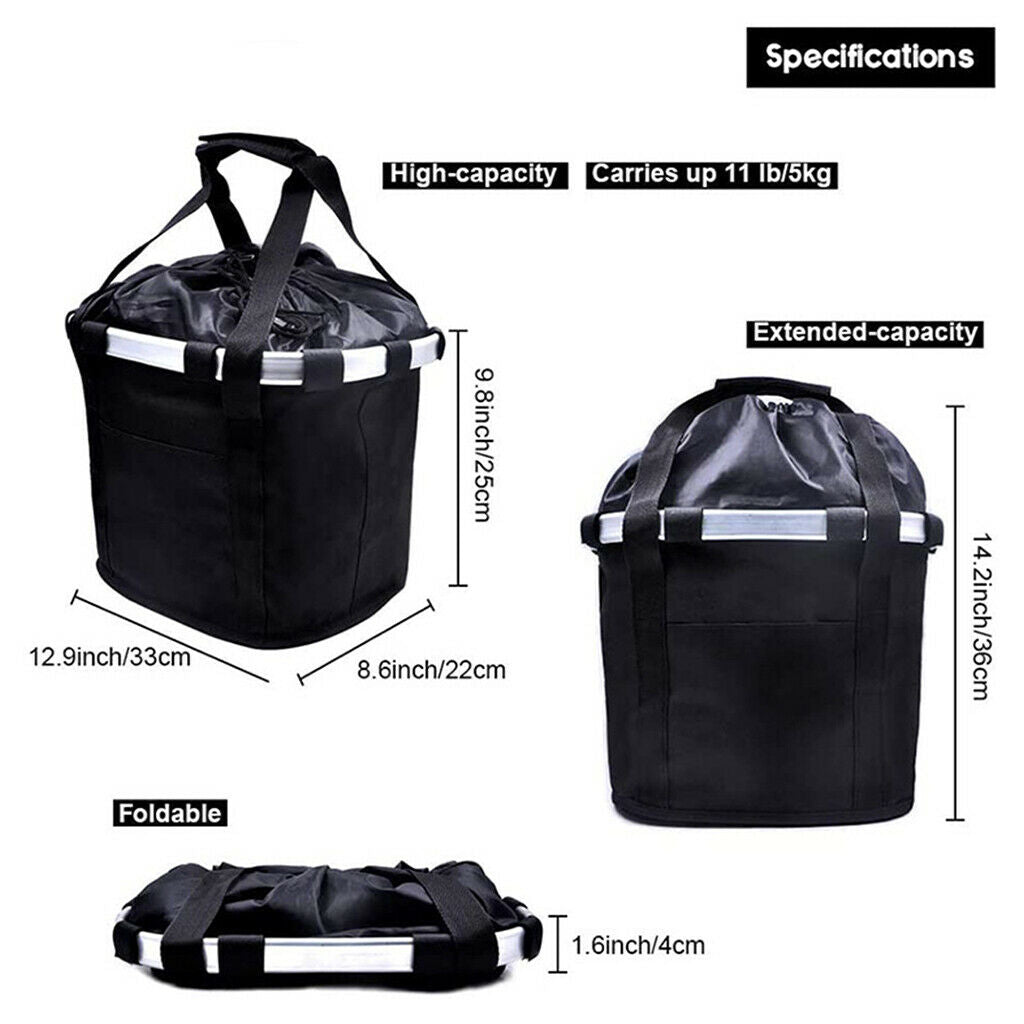 Folding Bicycle Basket Small Pet Cat Dog Carrier Front Bike Handlebar Bag