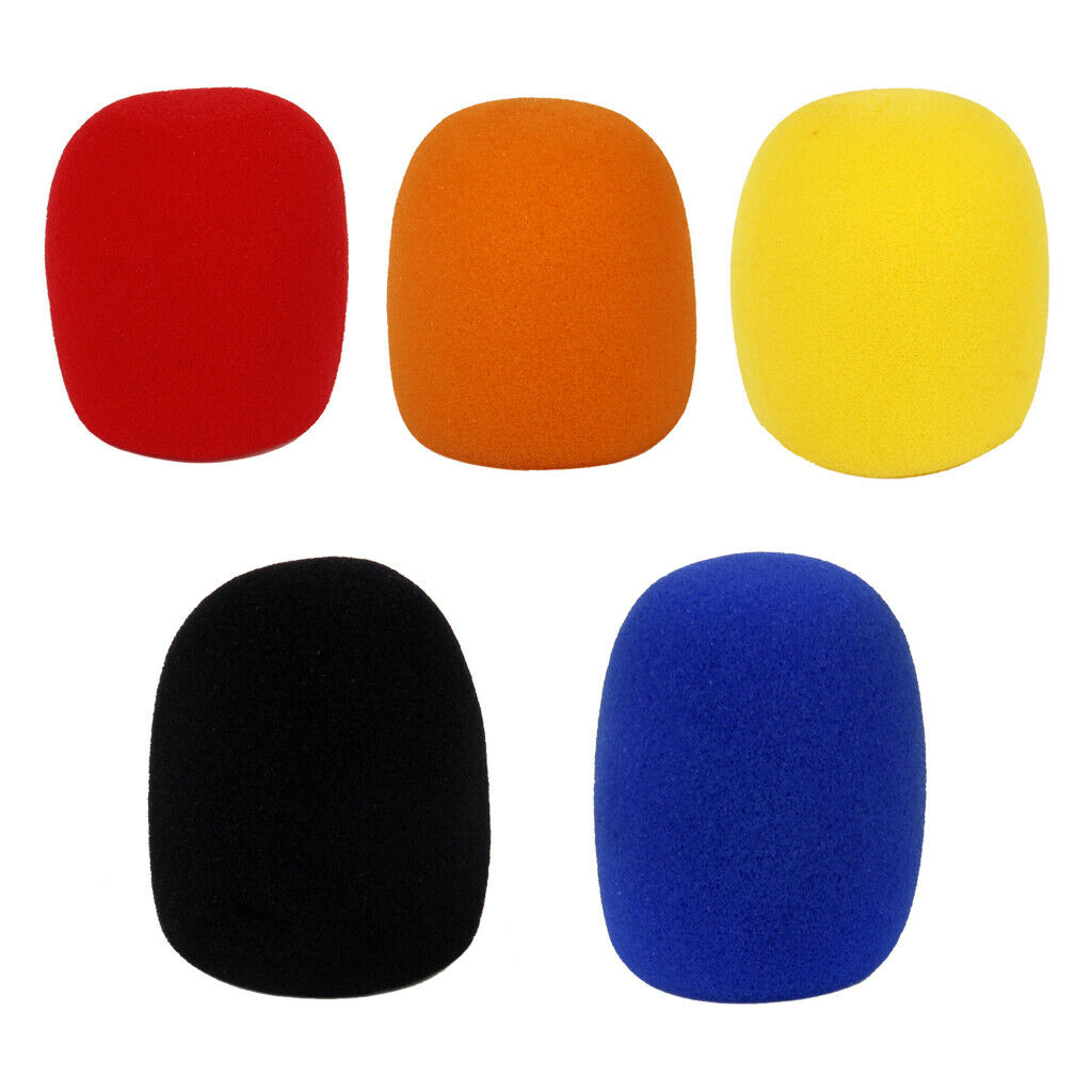 1pc Mic Microphone Mic  Flag Station + 5x Black Stage Microphone Foam