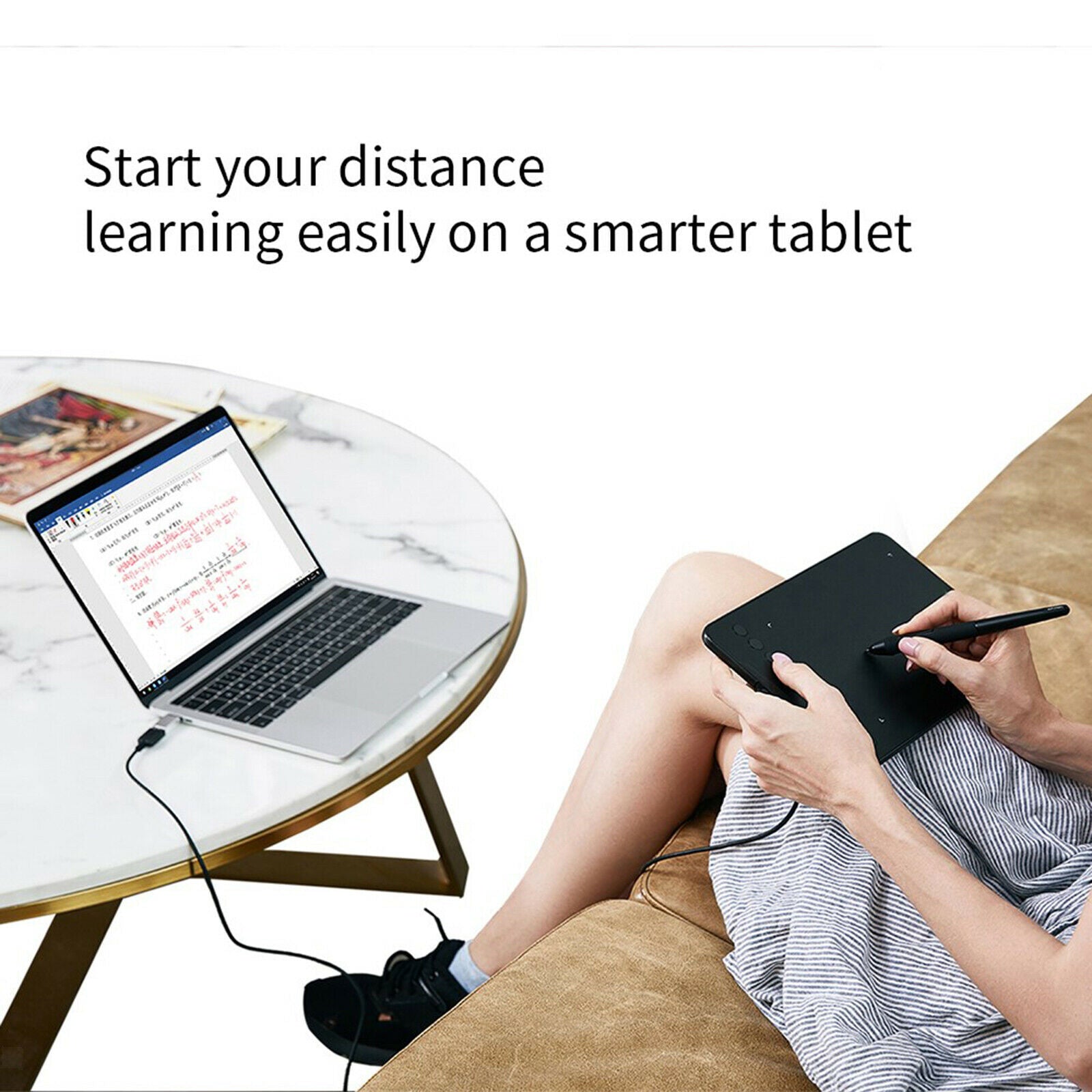 EX08S 7x 4.37" Digital Graphic Drawing Tablet 220RPS Painting Pen Board