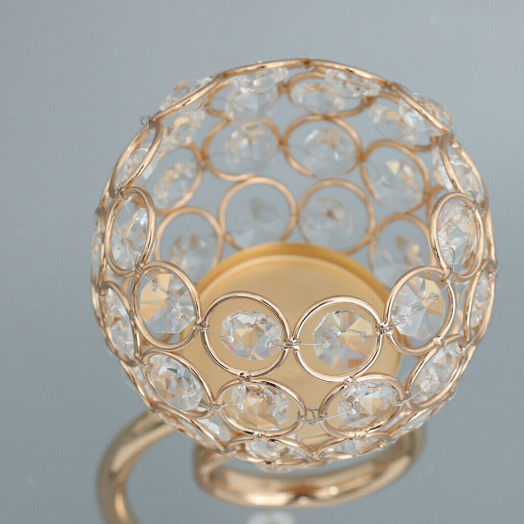 Tea Light Candle Holder Candlestick Wedding Banquet Centerpiece  Golden