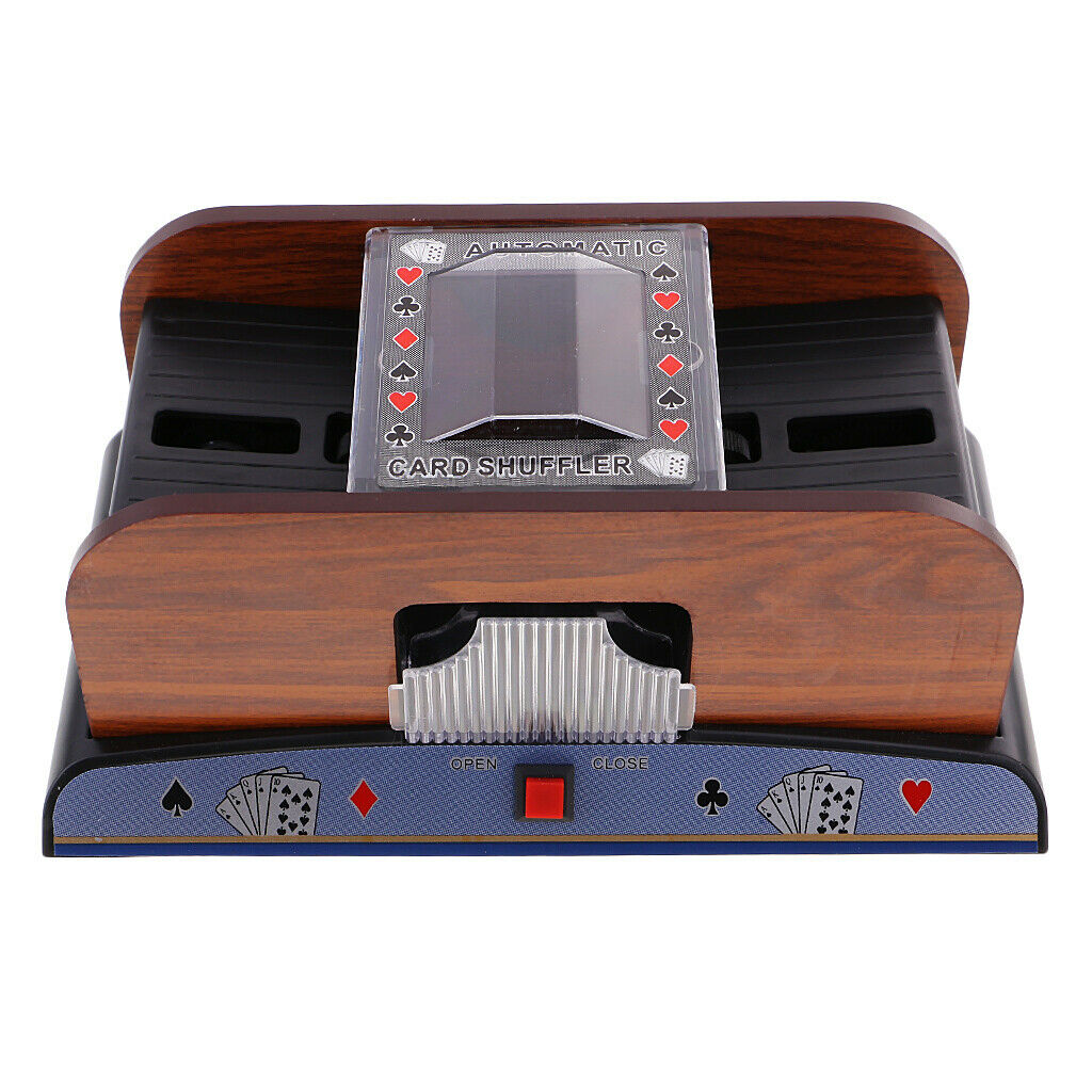 Battery Powered Automatic Card Shuffler 2 Deck Table Game Poker Playing Cards