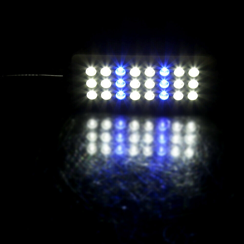 24 LEDs Aquarium Clip on Lamp Aquatic Grow Fish Tank Light EU Plug Flexible