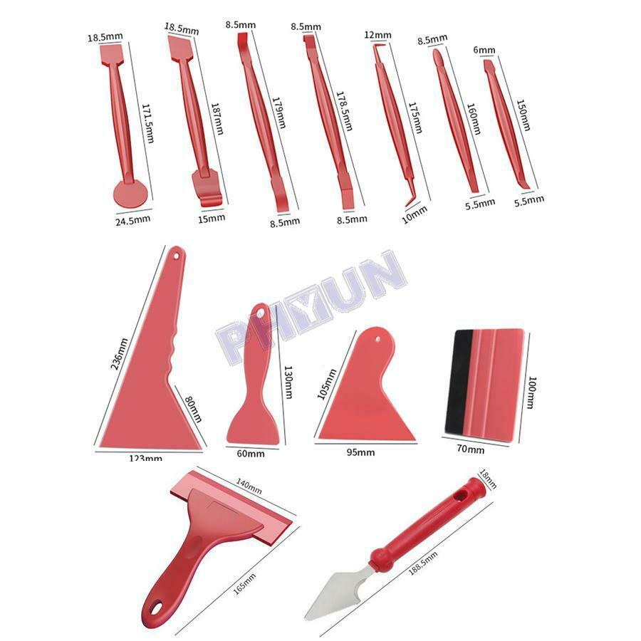 13Pcs Car Window Paper Film Stickers Cutting Squeegee Tool Kit Auto Accessories