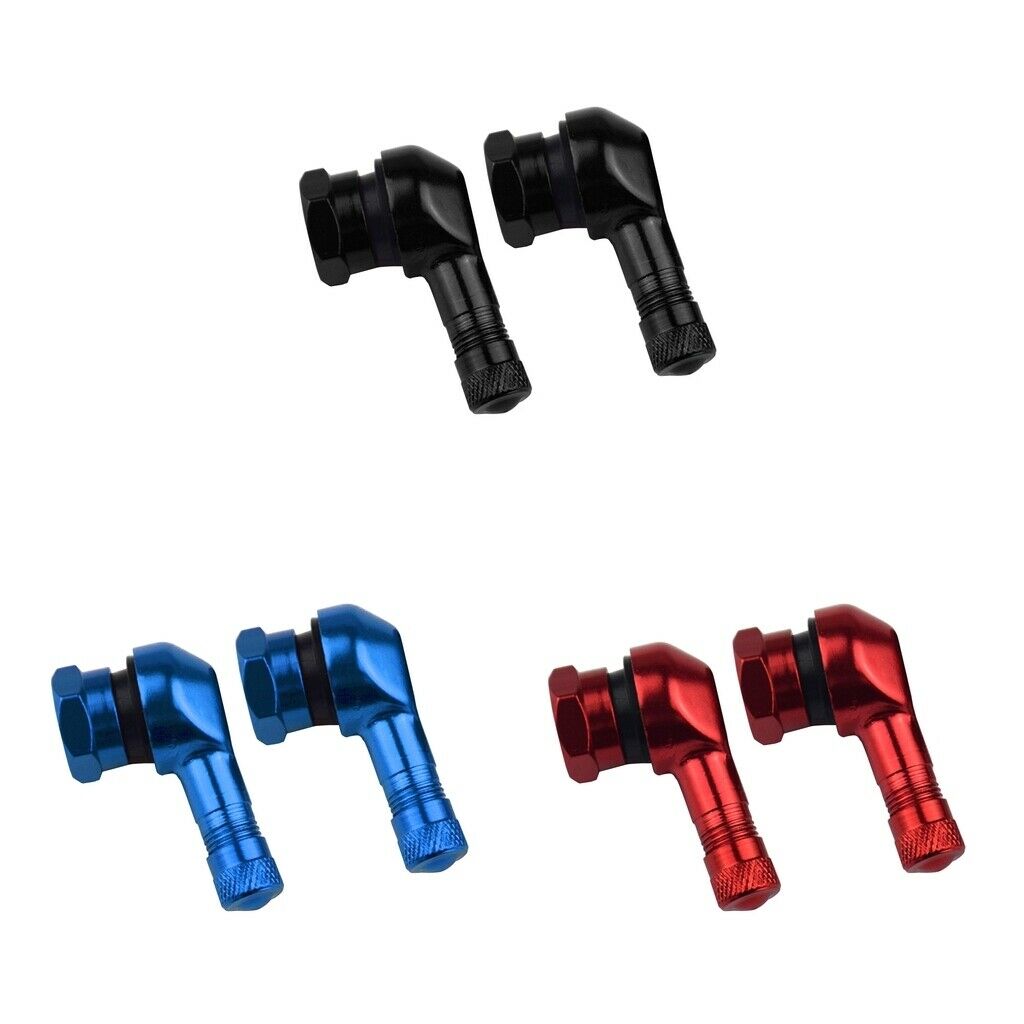 6pc Aluminum Motorcycle Scooter 11.3mm Tire Wheel Stem Valve 90Â° Angled