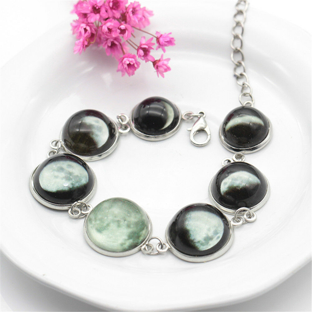 Charm Eclipse Glass Cabochon Luminous Bracelets Creative Unisex Jewelry Gift