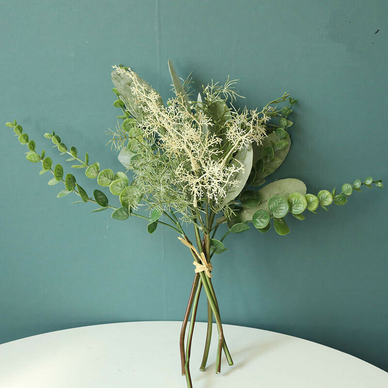Grass and leaves mixed bundle artificial flower supplies home living room.l8